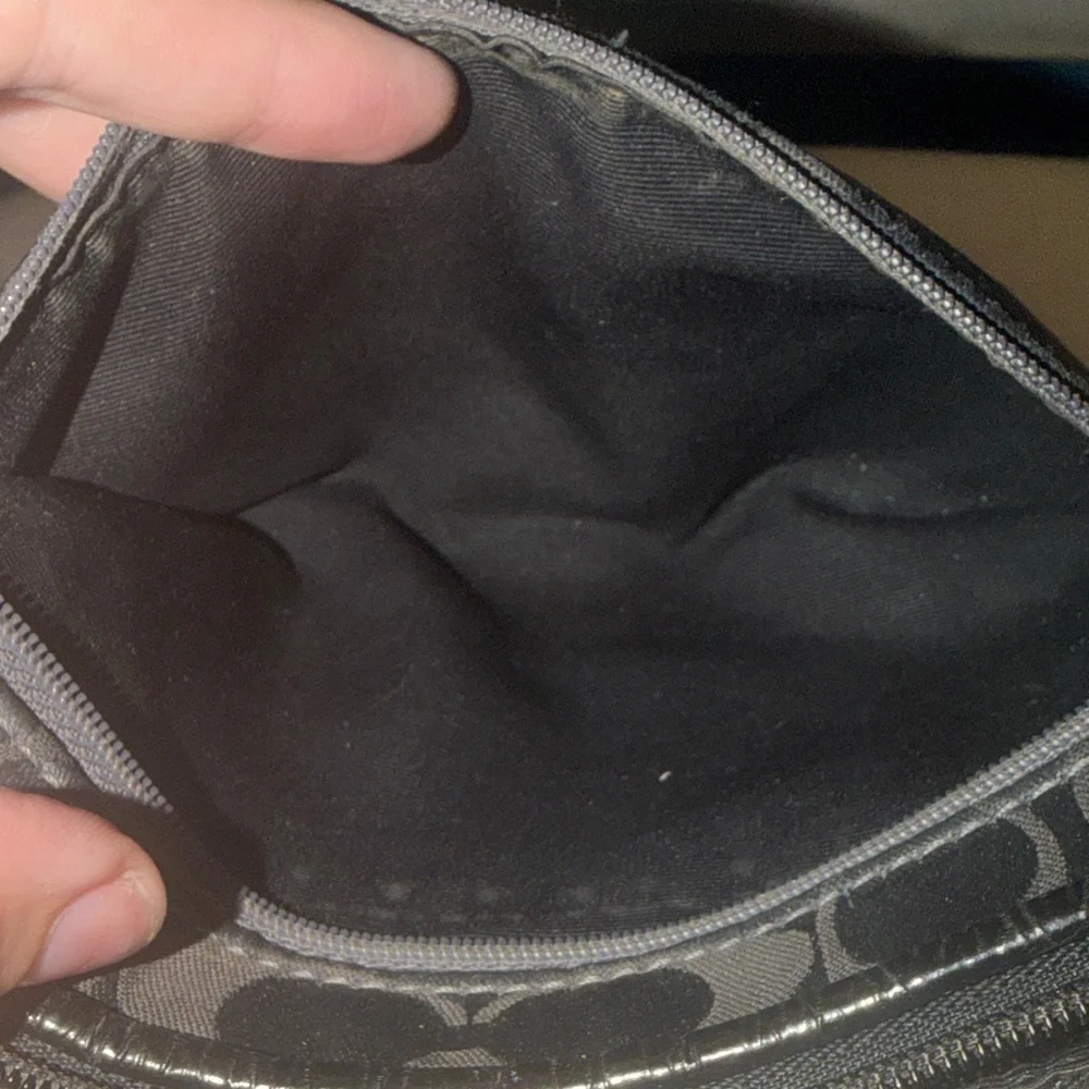 Coach Signature Black Wristlet Clutch